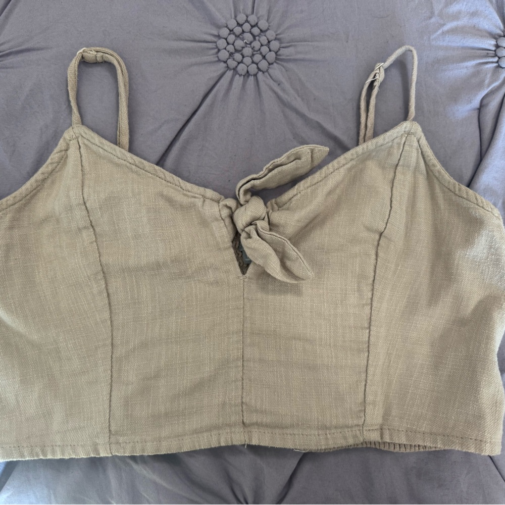 Tan/ Beige Aerie Summer Crop Top